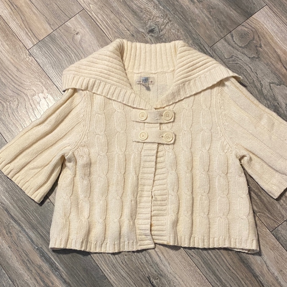 So Wear It Declare It Cream Cable Knit Cardigan